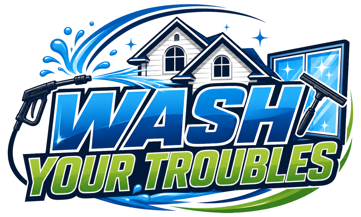WASH YOUR TROUBLES logo